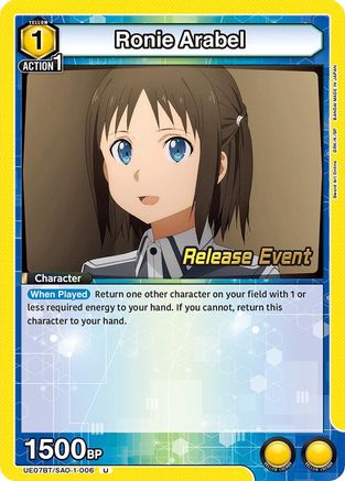 Ronie Arabel (UE07BT/SAO-1-006) - UE07BT Sword Art Online Release Event Cards