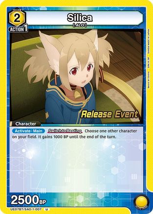Silica (007) (UE07BT/SAO-1-007) - UE07BT Sword Art Online Release Event Cards