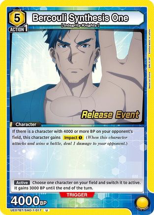 Bercouli Synthesis One (UE07BT/SAO-1-017) - UE07BT Sword Art Online Release Event Cards