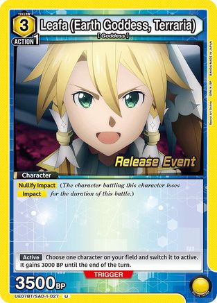 Leafa (Earth Goddess, Terraria) (027) (UE07BT/SAO-1-027) - UE07BT Sword Art Online Release Event Cards