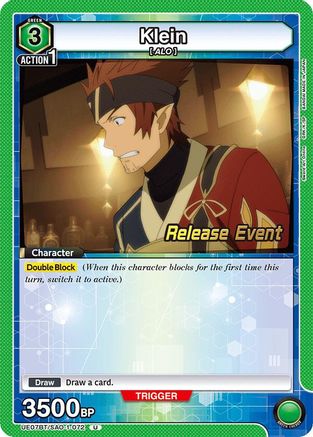 Klein (072) (UE07BT/SAO-1-072) - UE07BT Sword Art Online Release Event Cards