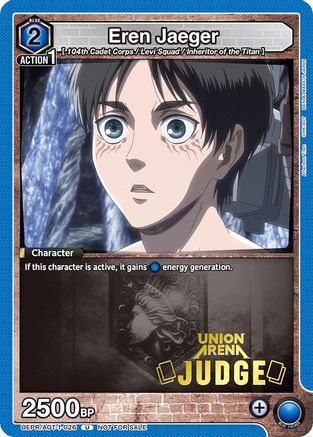 Eren Jaeger (Judge Pack) (UEPR/AOT-1-026) - Union Arena Promotion Cards Foil