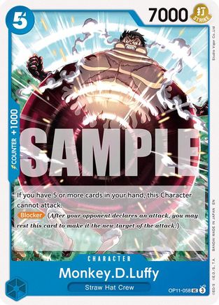 Monkey.D.Luffy (058) (OP11-058) - A Fist of Divine Speed