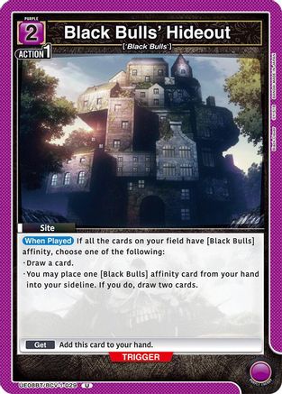 Black Bulls' Hideout (UE08BT/BCV-1-029) - UE08BT Black Clover