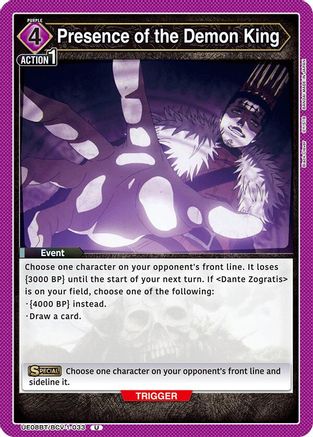 Presence of the Demon King (UE08BT/BCV-1-033) - UE08BT Black Clover