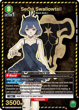 Secre Swallowtail (R*) (UE08BT/BCV-1-047) - UE08BT Black Clover Foil
