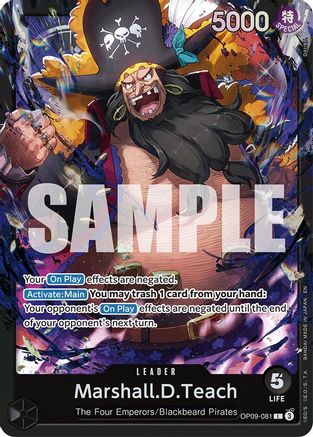 Marshall.D.Teach (OP09-081) (OP09-081) - Starter Deck 27: BLACK Marshall.D.Teach Foil