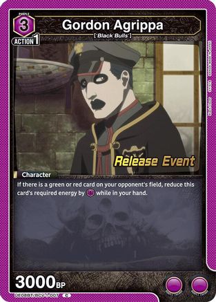 Gordon Agrippa (UE08BT/BCV-1-007) - UE08BT Black Clover Release Event Cards