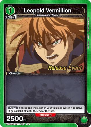 Leopold Vermillion (UE08BT/BCV-1-043) - UE08BT Black Clover Release Event Cards
