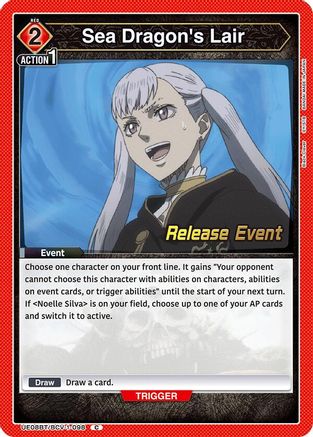 Sea Dragon's Lair (UE08BT/BCV-1-098) - UE08BT Black Clover Release Event Cards