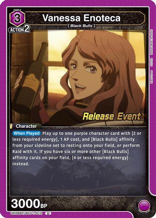 Vanessa Enoteca (012) (UE08BT/BCV-1-012) - UE08BT Black Clover Release Event Cards