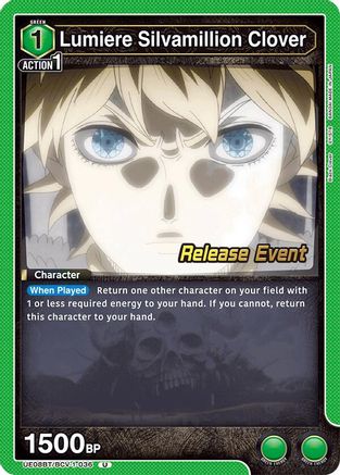 Lumiere Silvamillion Clover (UE08BT/BCV-1-036) - UE08BT Black Clover Release Event Cards