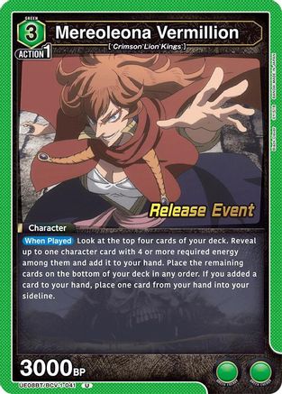 Mereoleona Vermillion (041) (UE08BT/BCV-1-041) - UE08BT Black Clover Release Event Cards