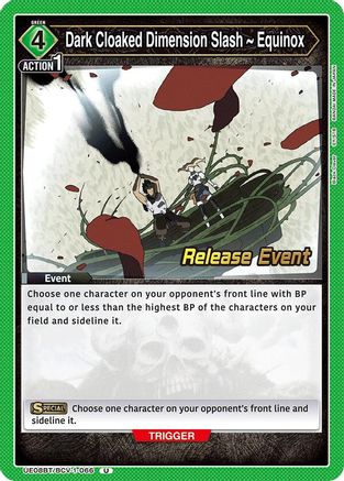 Dark Cloaked Dimension Slash ~ Equinox (UE08BT/BCV-1-066) - UE08BT Black Clover Release Event Cards