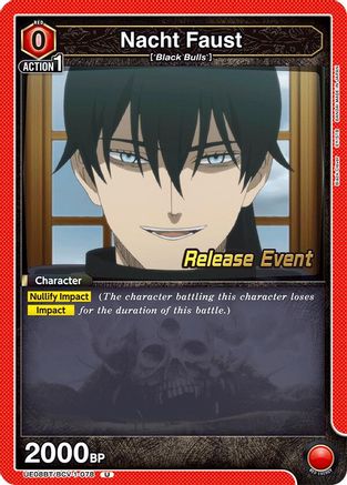 Nacht Faust (078) (UE08BT/BCV-1-078) - UE08BT Black Clover Release Event Cards