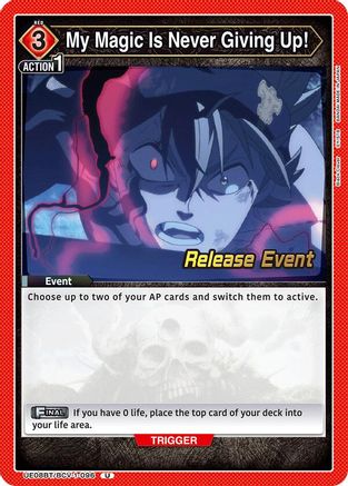 My Magic Is Never Giving Up! (UE08BT/BCV-1-096) - UE08BT Black Clover Release Event Cards
