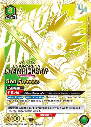 Gon Freecss (Regionals 25-26) (UEPR/HTR-1-078) - Union Arena Promotion Cards Foil