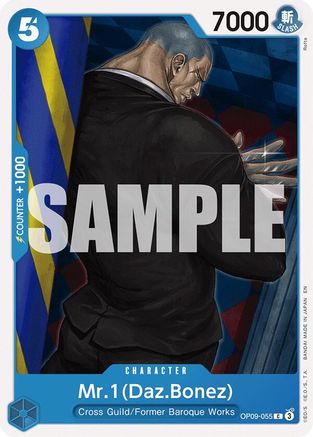 Mr.1(Daz.Bonez) (Reprint) (OP09-055) - Starter Deck 25: BLUE Buggy