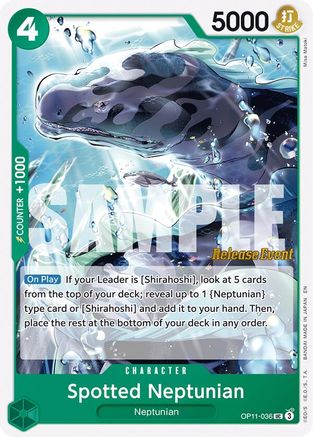 Spotted Neptunian (OP11-036) - A Fist of Divine Speed Release Event Cards