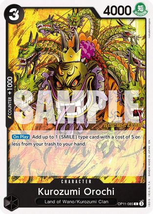 Kurozumi Orochi (OP11-085) - A Fist of Divine Speed Release Event Cards