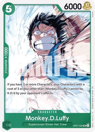 Monkey.D.Luffy (Reprint) (OP07-033) - Starter Deck 24: GREEN Jewelry Bonney