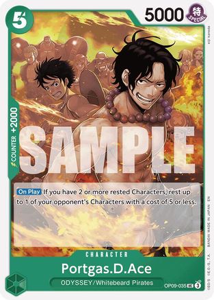 Portgas.D.Ace (Reprint) (OP09-035) - Starter Deck 28: GREEN/YELLOW Yamato