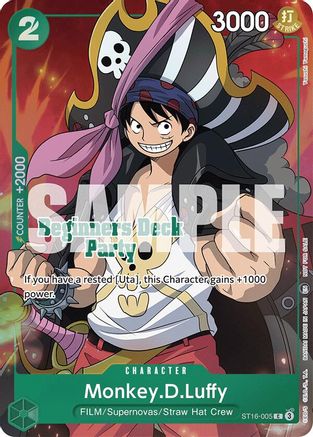 Monkey.D.Luffy (Beginners Deck Party [ST-23] - [ST-28] Winner Pack) (ST16-005) - One Piece Promotion Cards Foil