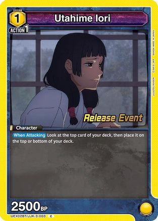 Utahime Iori (UEX02BT/JJK-3-003) - UEX02BT Jujutsu Kaisen Vol2 Release Event Cards