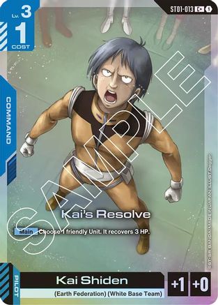 Kai's Resolve (C+) (ST01-013) - Starter Deck 01 Heroic Beginnings Holofoil