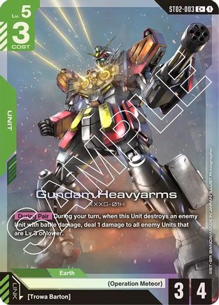 Gundam Heavyarms (C+) (ST02-003) - Starter Deck 02 Wings of Advance Holofoil
