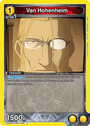 Van Hohenheim (UE09ST/FMA-1-006) - UE09ST FULLMETAL ALCHEMIST Starter Deck