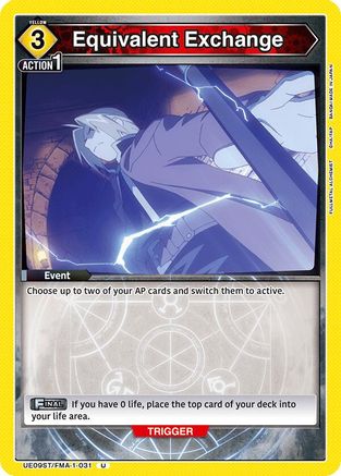 Equivalent Exchange (UE09ST/FMA-1-031) - UE09ST FULLMETAL ALCHEMIST Starter Deck