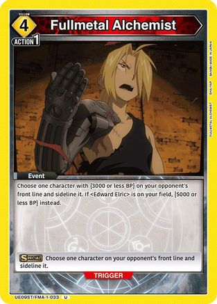 Fullmetal Alchemist (UE09ST/FMA-1-033) - UE09ST FULLMETAL ALCHEMIST Starter Deck