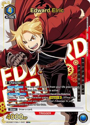 Edward Elric (040) (SR*) (UE09BT/FMA-1-040) - UE09BT FULLMETAL ALCHEMIST Foil