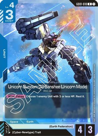 Unicorn Gundam 02 Banshee (Unicorn Mode) (GD01-010) - Newtype Rising