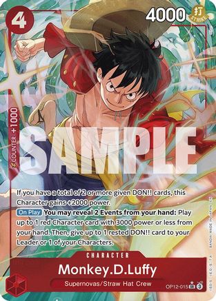 Monkey.D.Luffy (Alternate Art) (OP12-015) - Legacy of the Master Foil