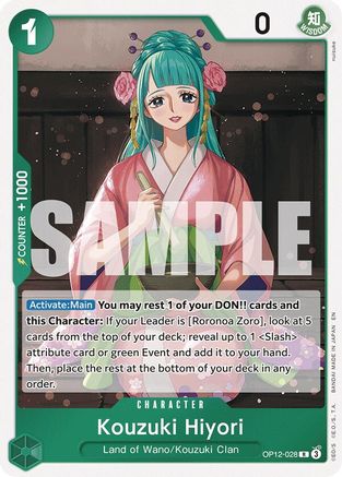 Kouzuki Hiyori (OP12-028) - Legacy of the Master Foil