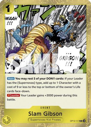 Slam Gibson (OP12-117) - Legacy of the Master Foil