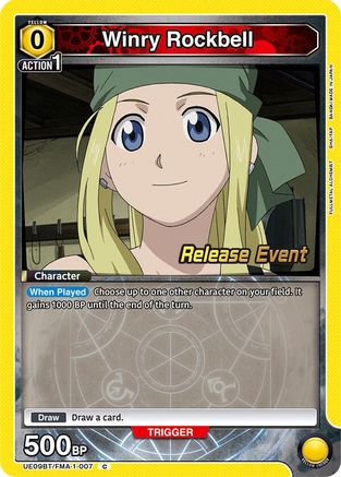 Winry Rockbell (007) (UE09BT/FMA-1-007) - UE09BT FULLMETAL ALCHEMIST Release Event Cards