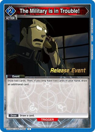The Military is in Trouble! (UE09BT/FMA-1-064) - UE09BT FULLMETAL ALCHEMIST Release Event Cards