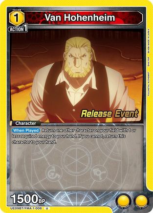 Van Hohenheim (UE09BT/FMA-1-006) - UE09BT FULLMETAL ALCHEMIST Release Event Cards
