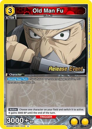 Old Man Fu (UE09BT/FMA-1-018) - UE09BT FULLMETAL ALCHEMIST Release Event Cards