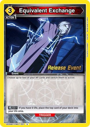 Equivalent Exchange (UE09BT/FMA-1-031) - UE09BT FULLMETAL ALCHEMIST Release Event Cards