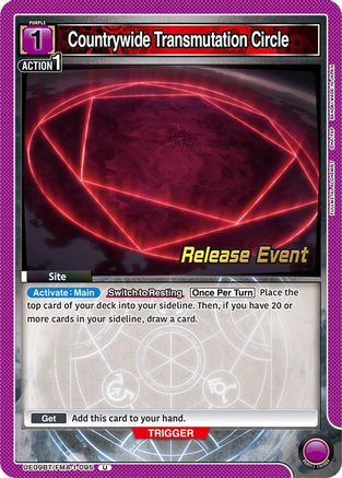 Countrywide Transmutation Circle (UE09BT/FMA-1-095) - UE09BT FULLMETAL ALCHEMIST Release Event Cards