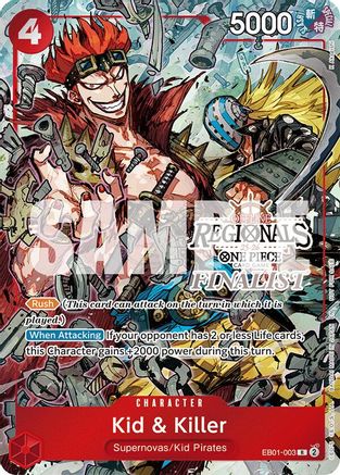 Kid & Killer (Offline Regional Finalist Card Set 2025 Vol.2) (EB01-003) - One Piece Promotion Cards Foil