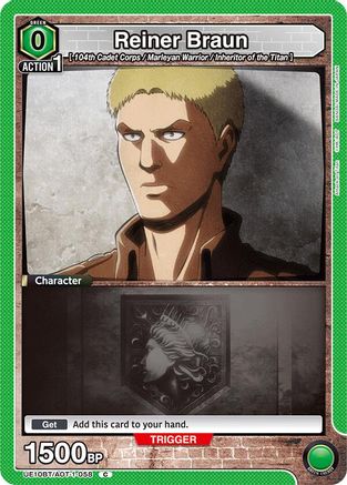 Reiner Braun (Box Topper Foil) (UE10BT/AOT-1-058) - UE10BT Attack on Titan Foil