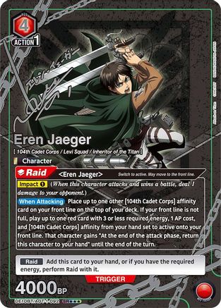 Eren Jaeger (092) (SR***) (UE10BT/AOT-1-092) - UE10BT Attack on Titan Foil