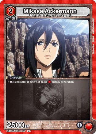 Mikasa Ackermann (087) (UE10ST/AOT-1-087) - UE10ST Attack on Titan Starter Deck