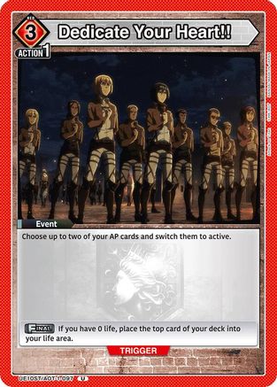 Dedicate Your Heart!! (UE10ST/AOT-1-097) - UE10ST Attack on Titan Starter Deck