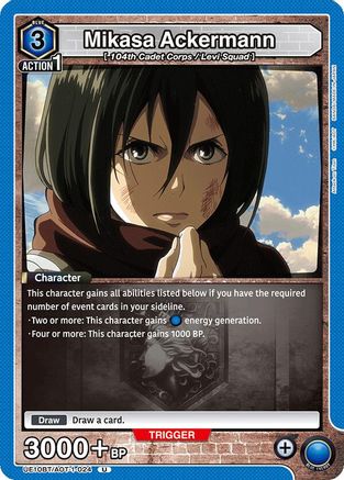 Mikasa Ackermann (024) (UE10BT/AOT-1-024) - UE10BT Attack on Titan